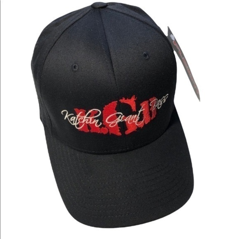 Flexfit® Fishing Cap  KGB Mixed Logo &  Hooked NWT  L/XL 7 1/8" - 7 5/8"
